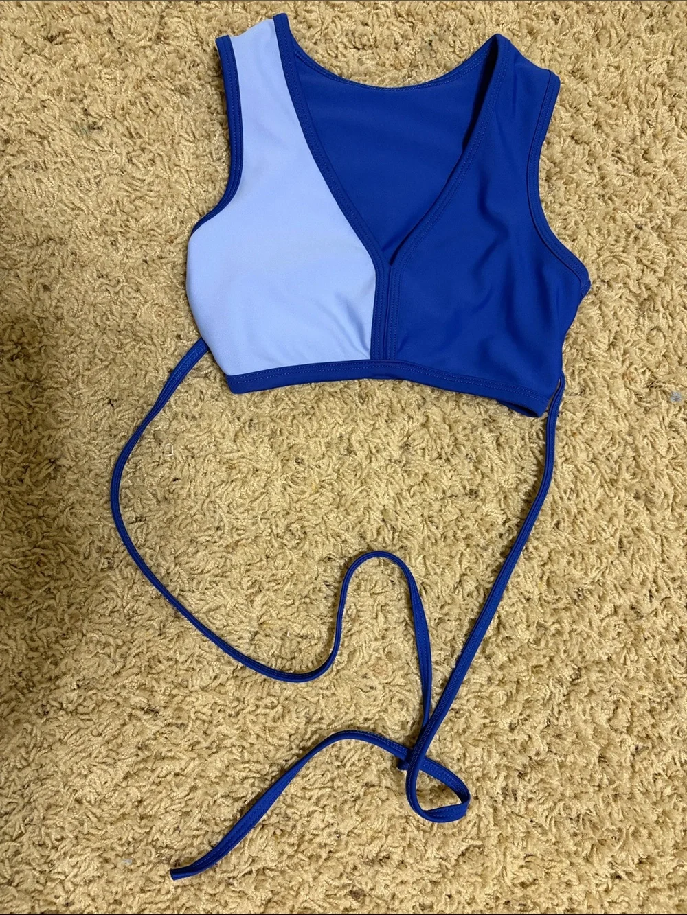 FIVE Kids' Royal Blue Cropped Tank Top with Tie